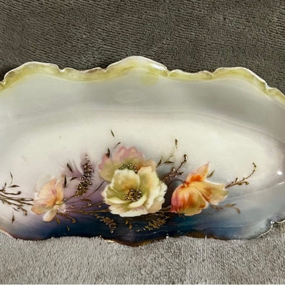 Exquisite R.S. Prussia Porcelain Tray – Floral, Iridescent, Rare Find